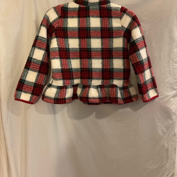 Gymboree Girls Size 10 Red/Green/White Plaid Fleece 1/4 Zip Christmas Cabin NWT - Picture 4 of 4